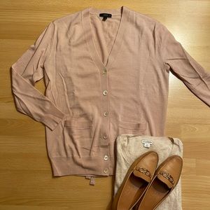 J. Crew Pink Merino Wool Cardigan size extra small